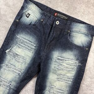 Southpole Jeans Mens 32x32 Dark‎ Wash Distressed Authentic Collection Y2K